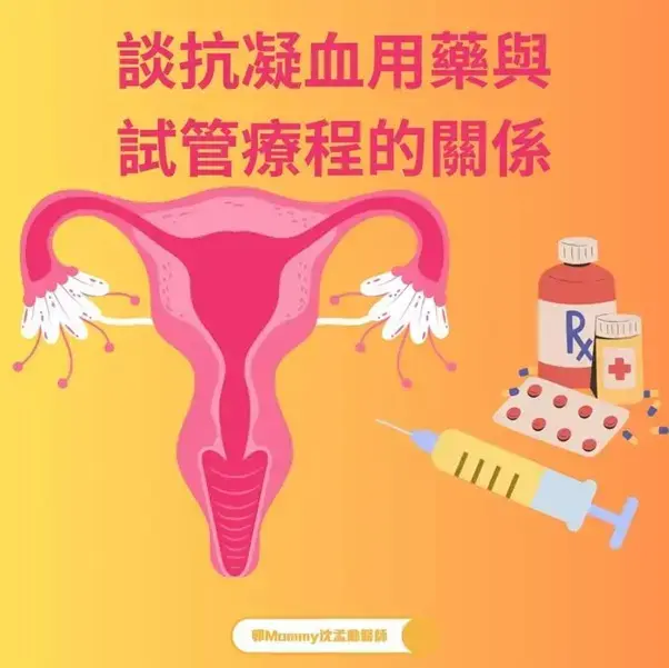 探討抗凝血用藥與試管療程的關係。例如：阿斯匹靈、肝素等等。
