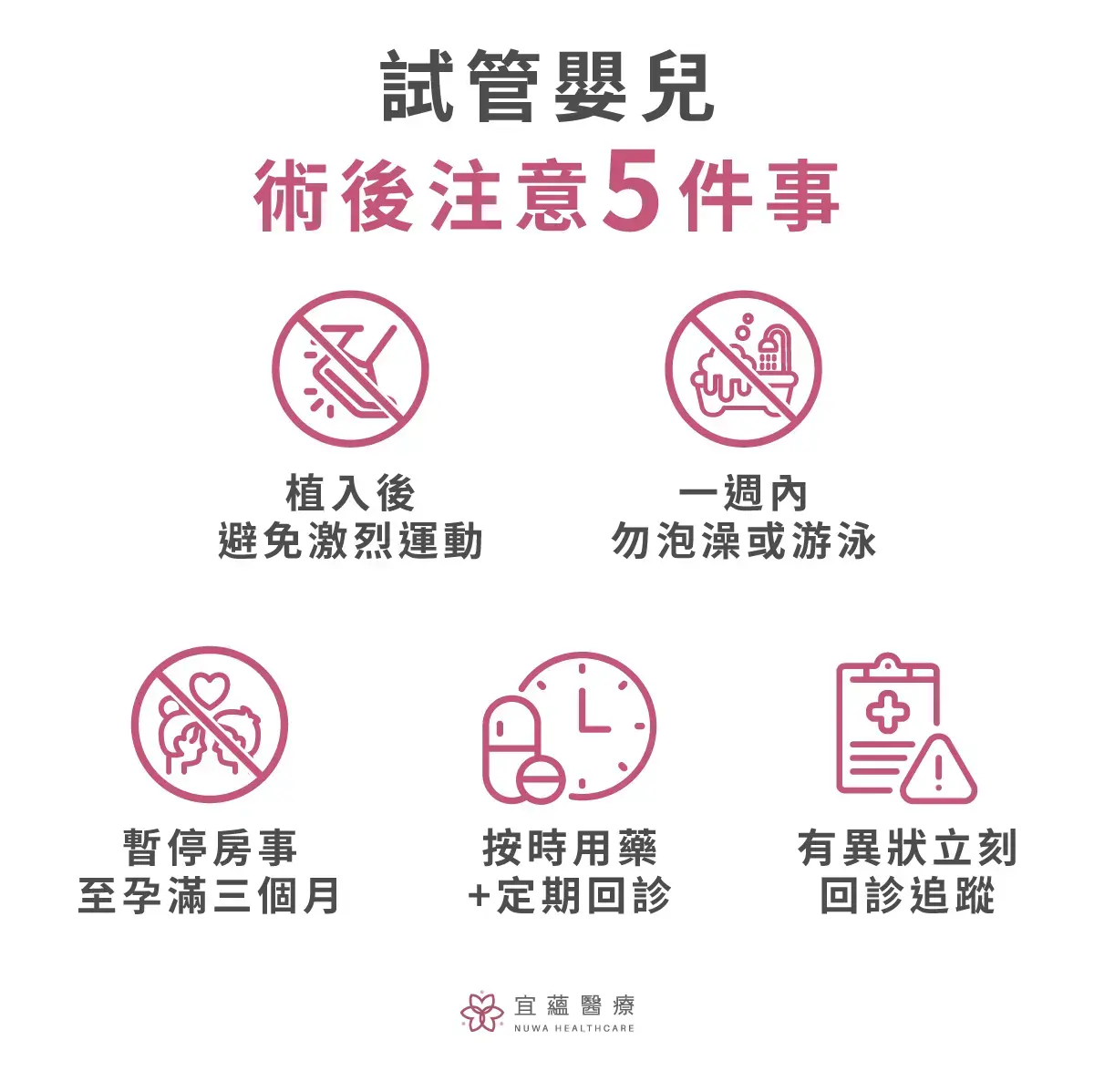 試管嬰兒術後注意5件事