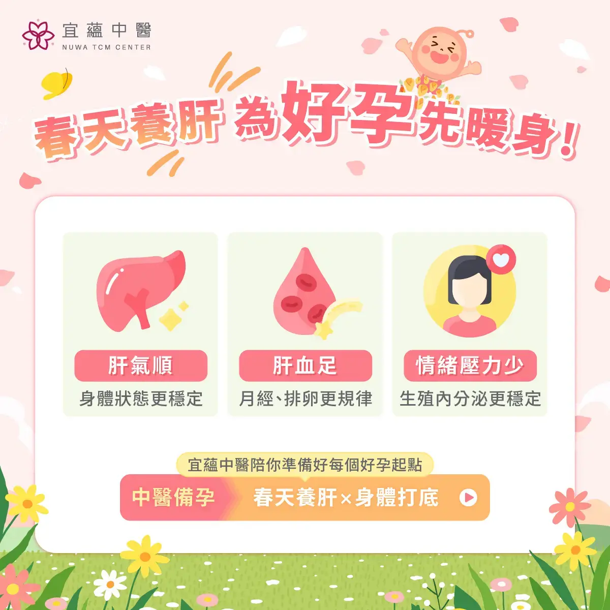 春天養肝為好孕暖身：肝氣、肝血與備孕關係說明