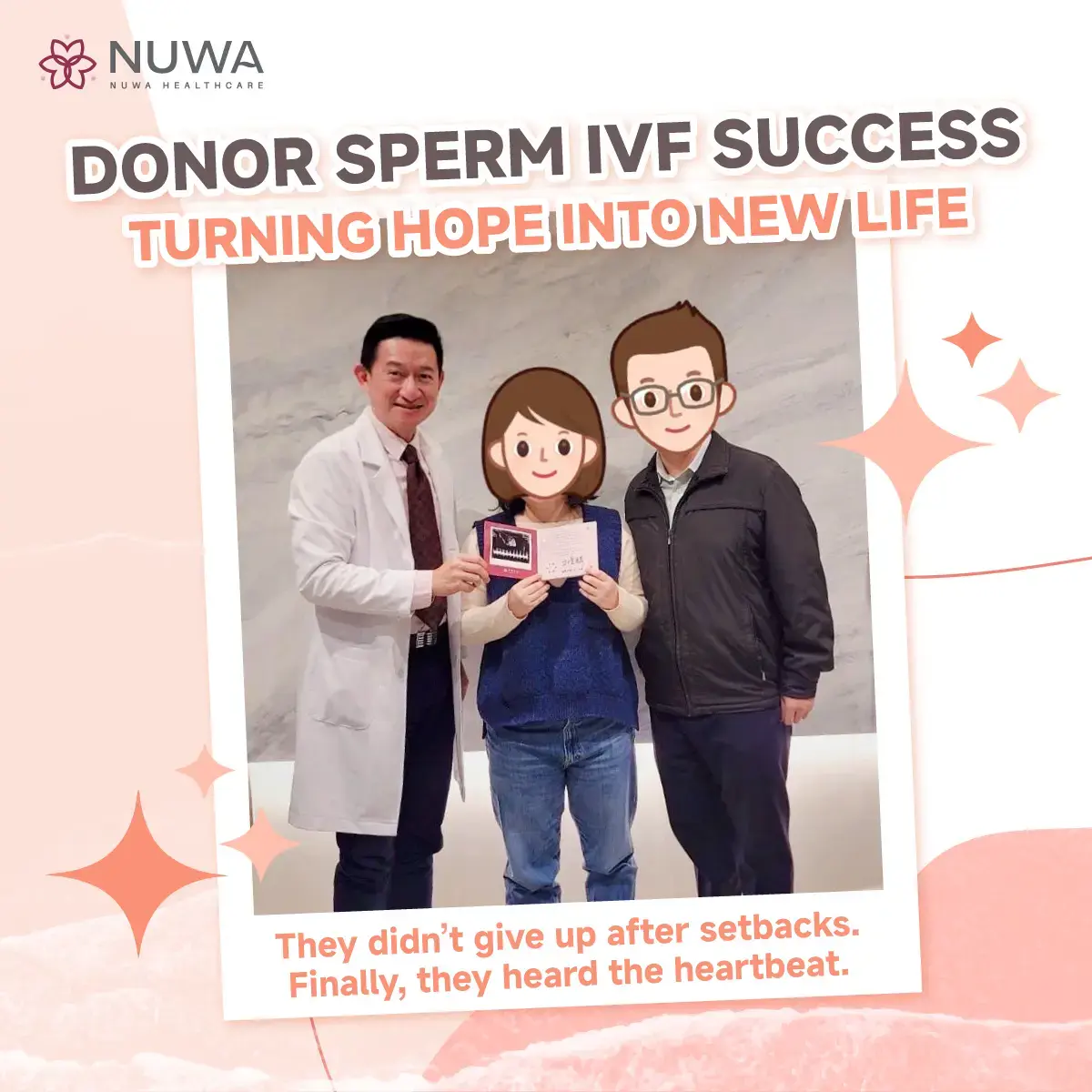 Donor sperm IVF success story showing emotional journey to pregnancy